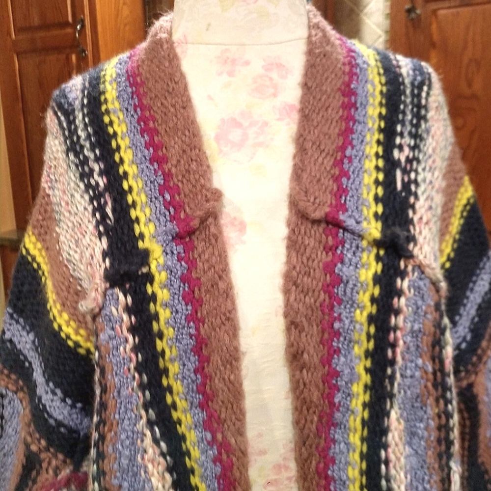 ANTHROPOLOGIE Pilcro Dreamer Deco Striped Duster Cardi $198/A WORK OF ART/2020' - Picture 4 of 16